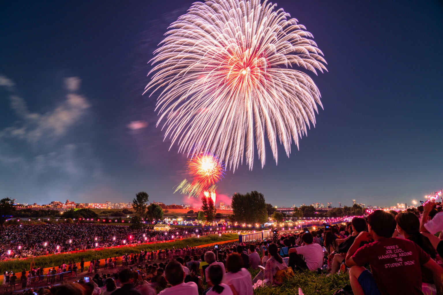 打ち上げ花火会場の様子