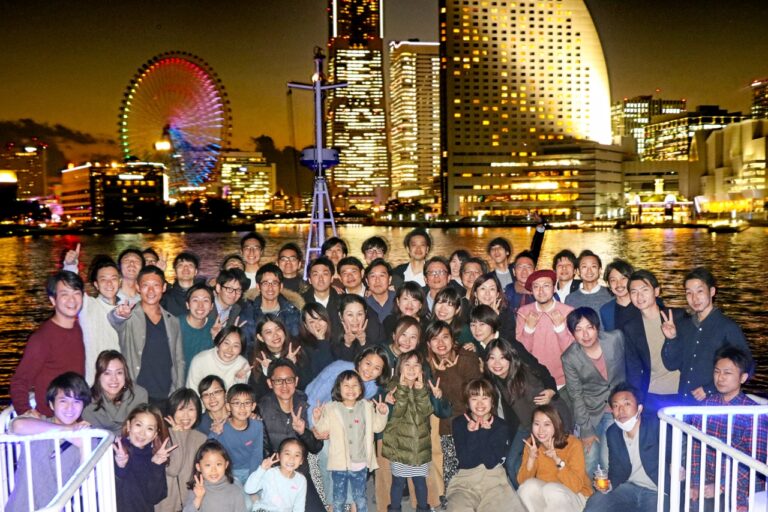 ルーカス号のデッキで記念撮影@横浜みなとみらい