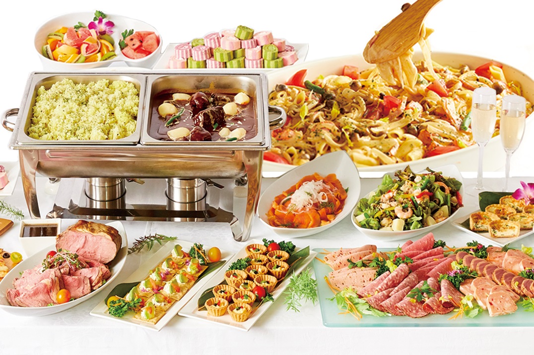 アニバーサリービュッフェ　ローストビーフ　パスタ