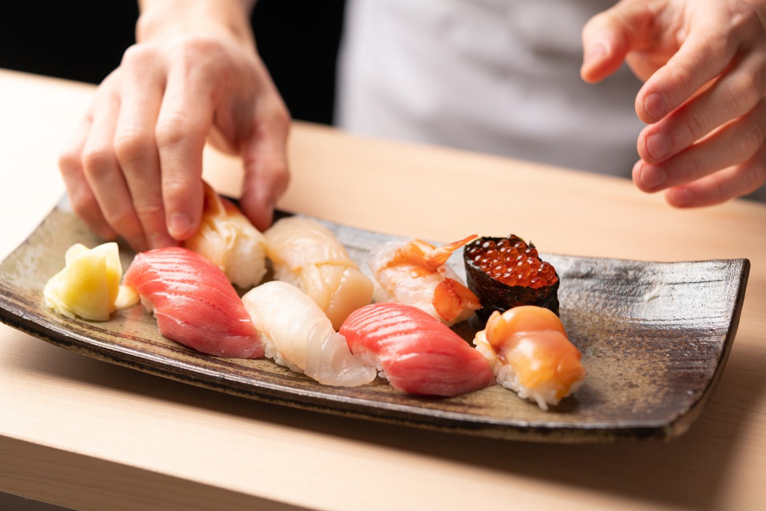 シェフが乗船して握ったお寿司