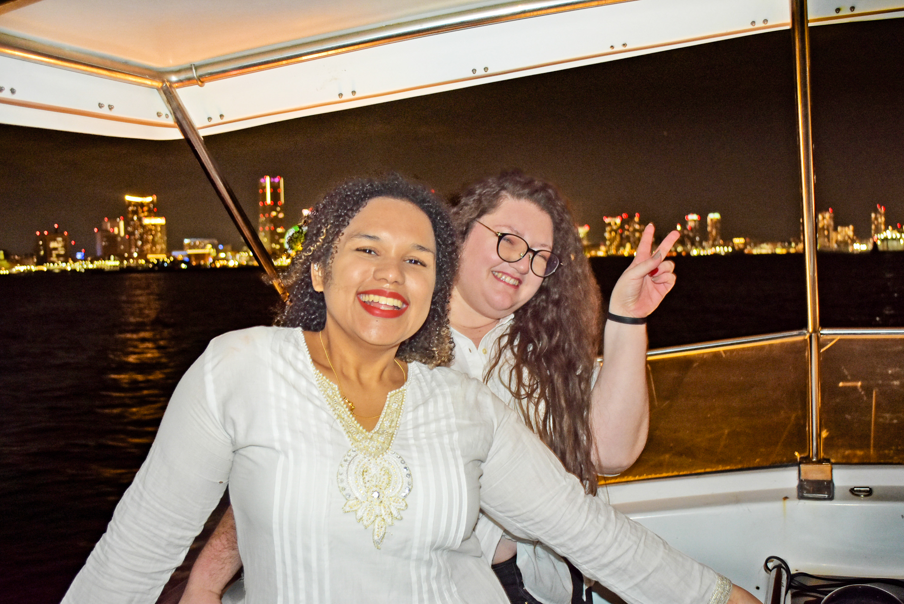 フライングデッキで記念写真