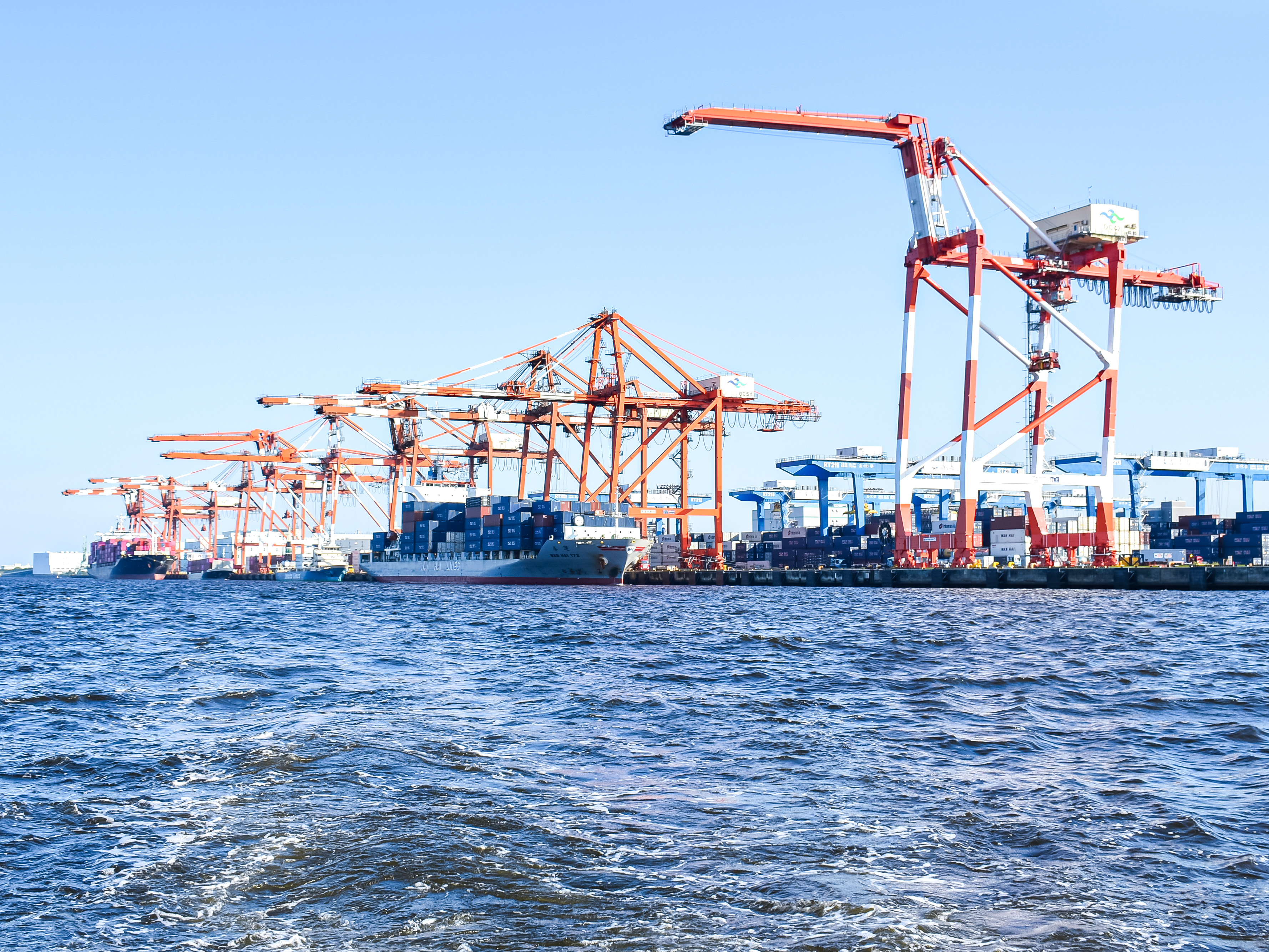 大井コンテナふ頭のガントリークレーン